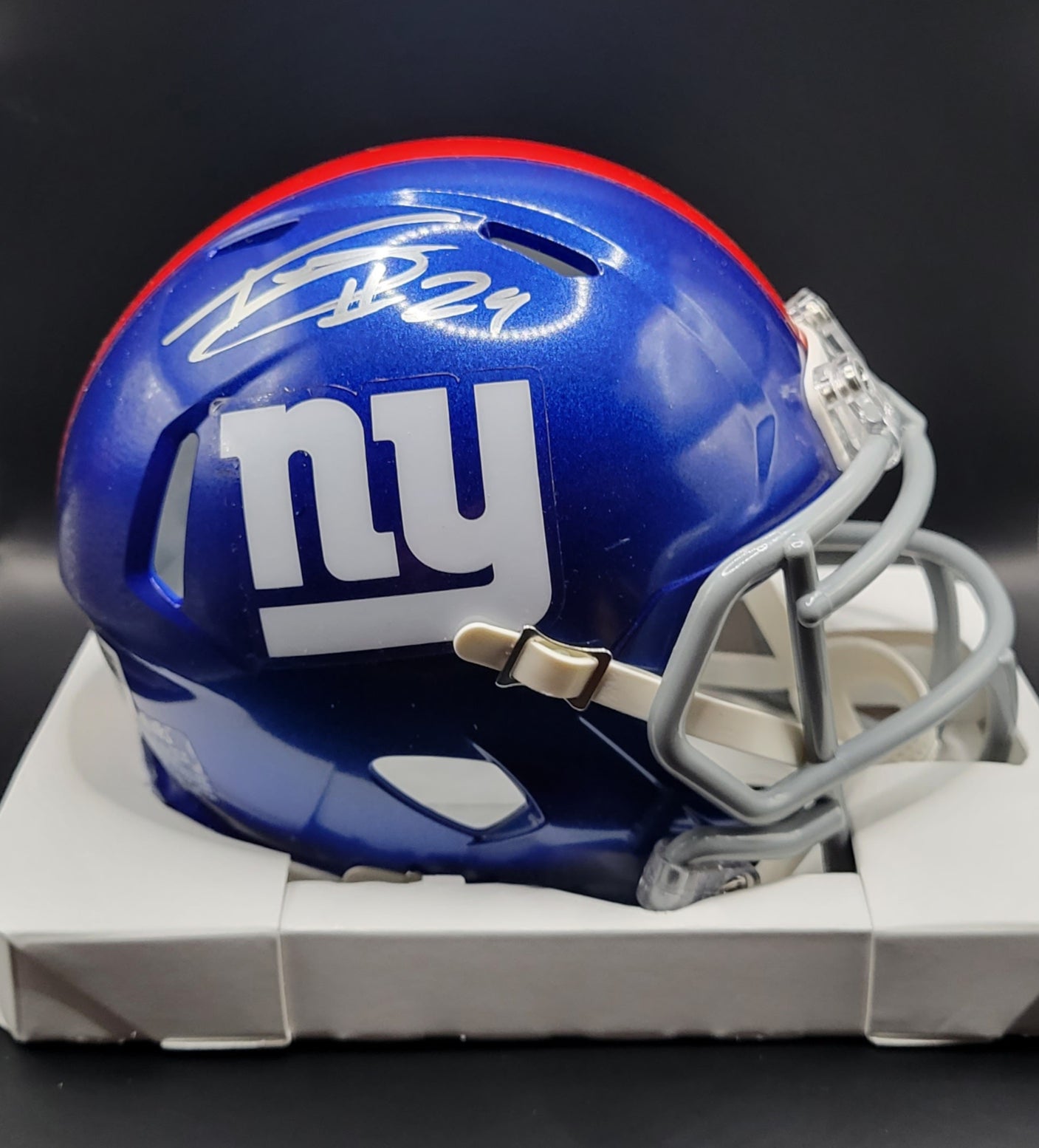 Tyrone Tracy Jr. Signed/AUTO Giants Speed Mini Helmet - Beckett image 0