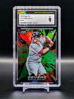 Rafael Devers RC 2018 Topps Fire #118 Green /199 - Red Sox - Graded CSG 9 image 0