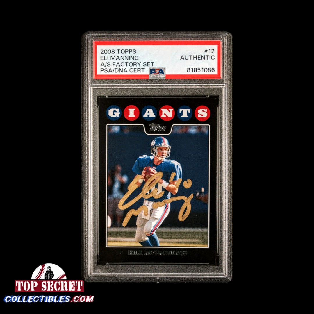 2008 Topps Eli Manning #12 Factory Set Giants AUTO - PSA image 0