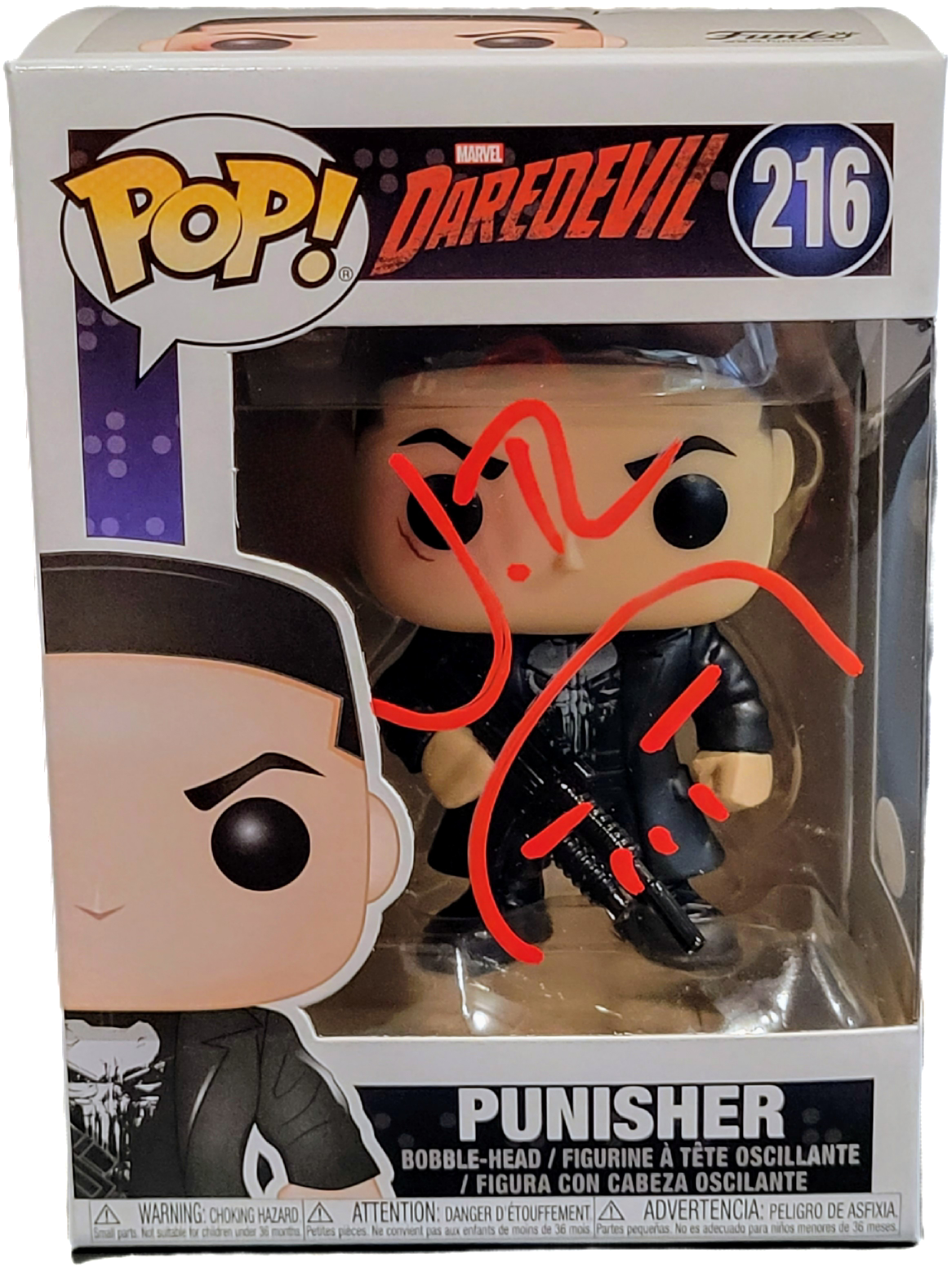Marvel The Punisher - Jon Bernthal Signed Funko POP! - Punisher #216 Daredevil image 0