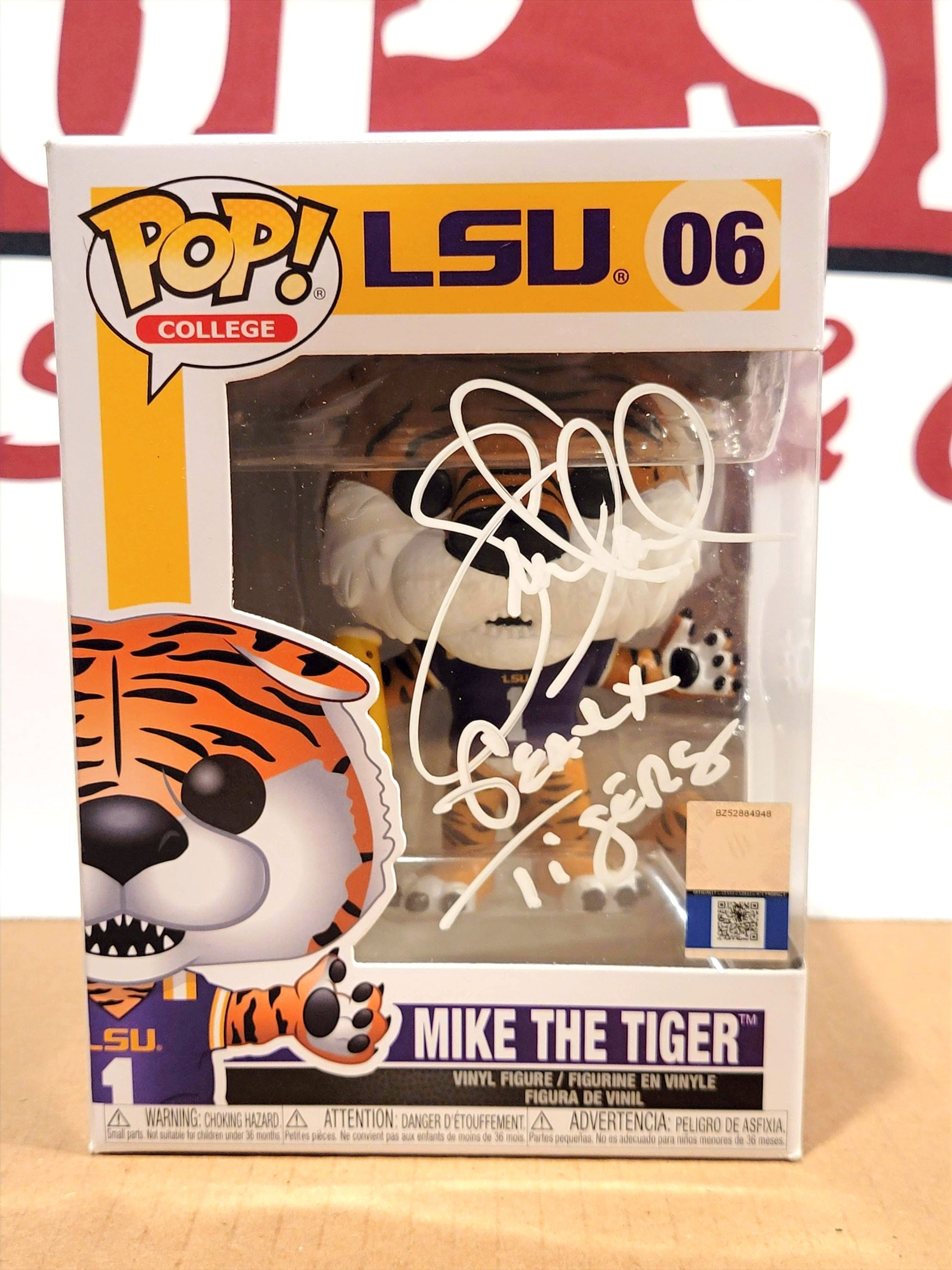 Leonard Marshall Signed Mike The Tiger POP! - w/Inscription image 0