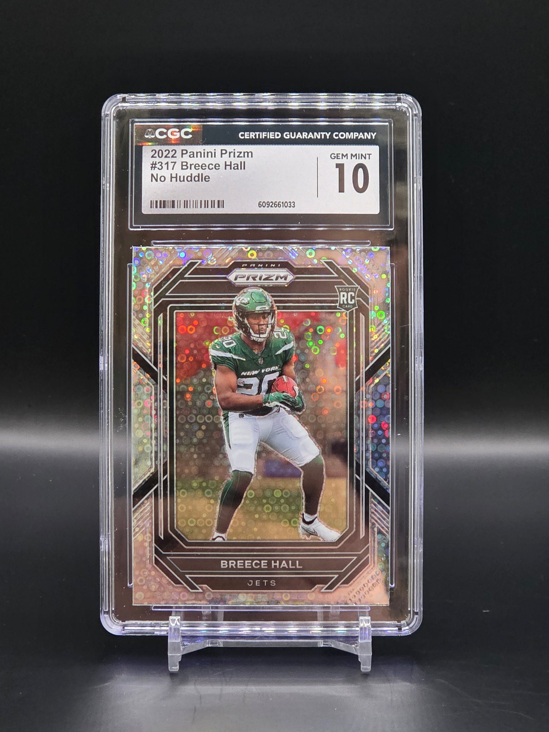 Breece Hall 2022 Prizm RC #317 No Huddle Parallel - NY Jets: CGC 10 image 0