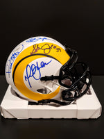 RAMS Running Backs Signed/AUTO Rams Lunar Eclipse Mini Helmet - Radke COA image 0