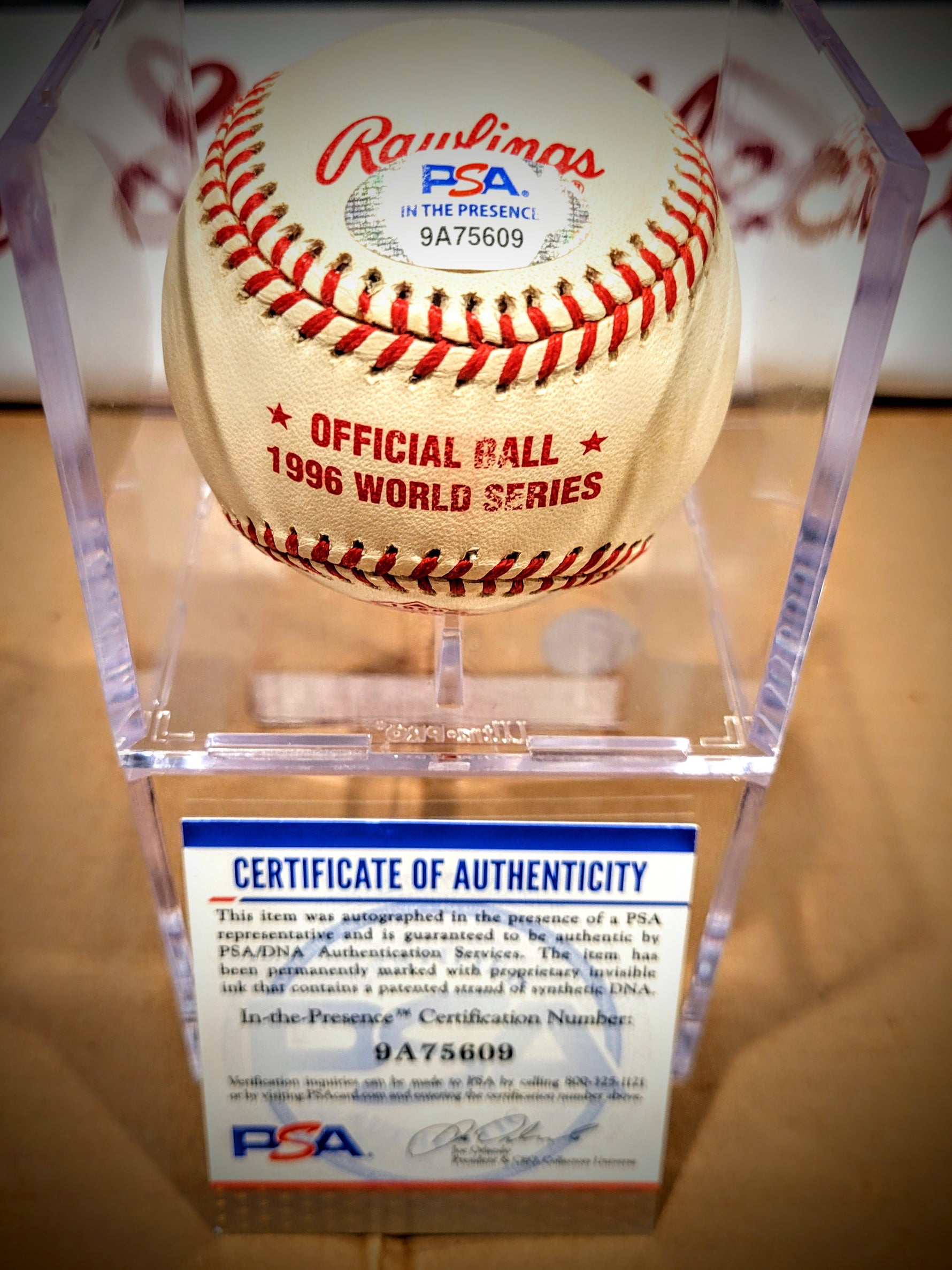 Bernie Williams 1996 World Series OMLB image 1