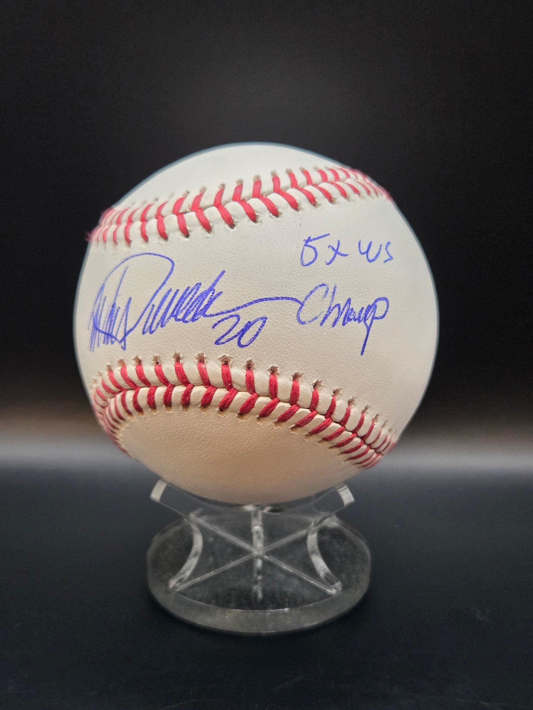 Jorge Posada NY Yankees Signed OMLB Baseball with W.S.C. Inscription image 1