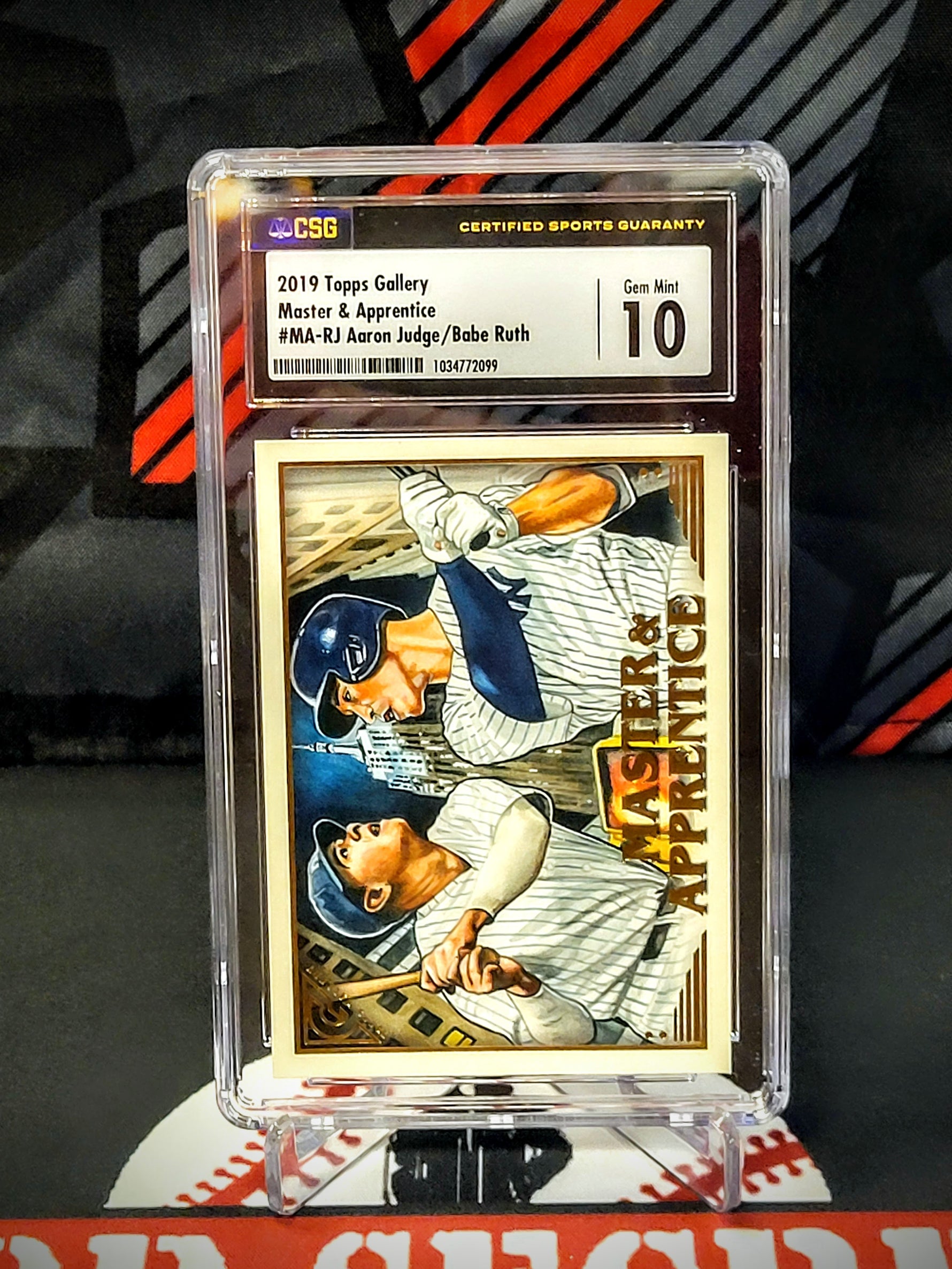 Aaron Judge/Babe Ruth Yankees 2019 Topps Gallery Graded - CSG image 0