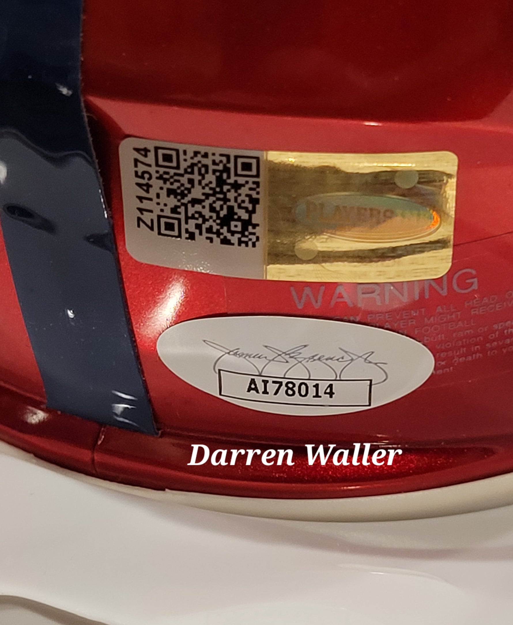 Darren Waller Signed/AUTO Giants Flash Mini Helmet - JSA Coa image 1