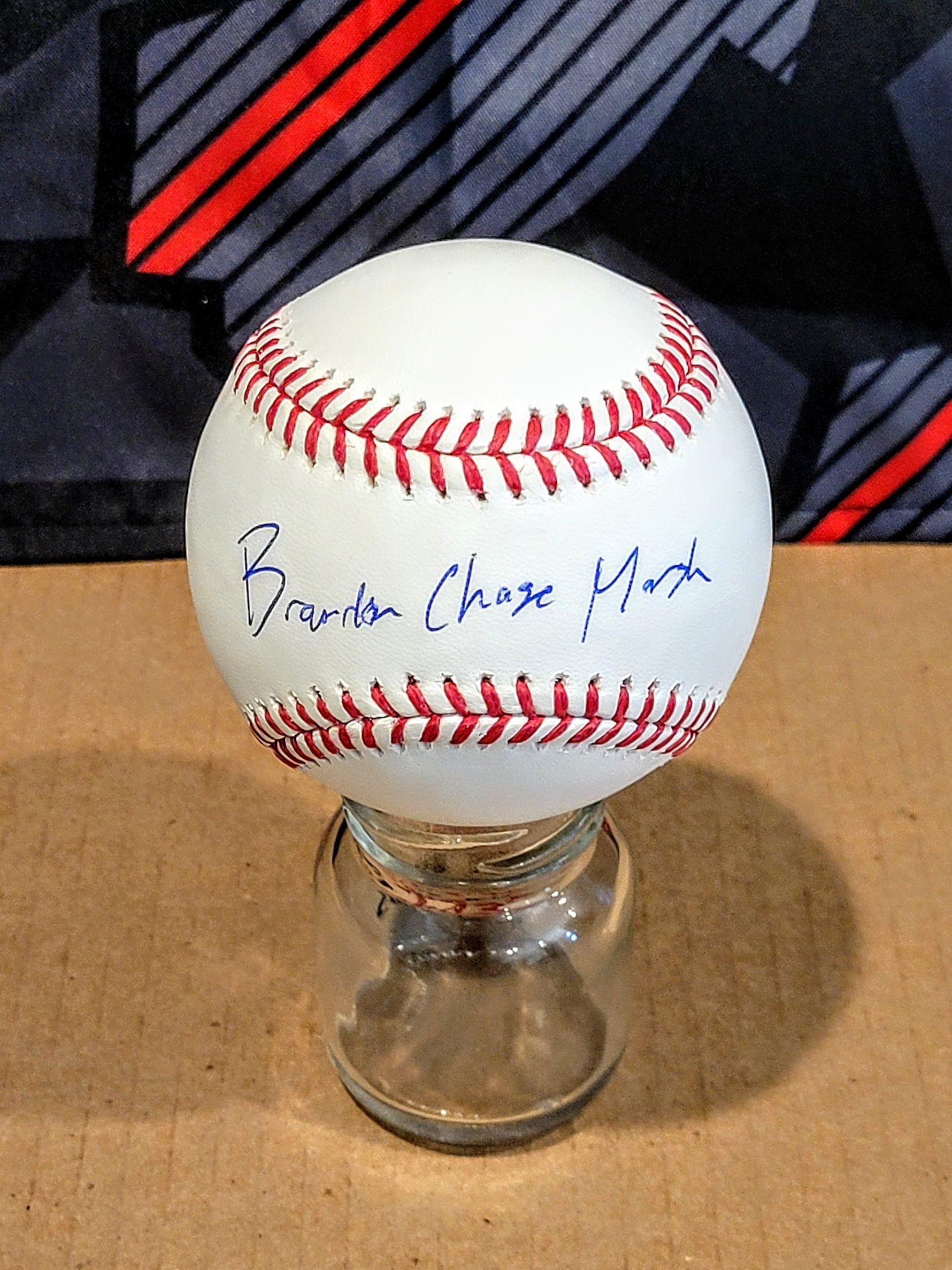 Brandon Chase Marsh Auto/Signed OMLB Baseball - Full Name image 0