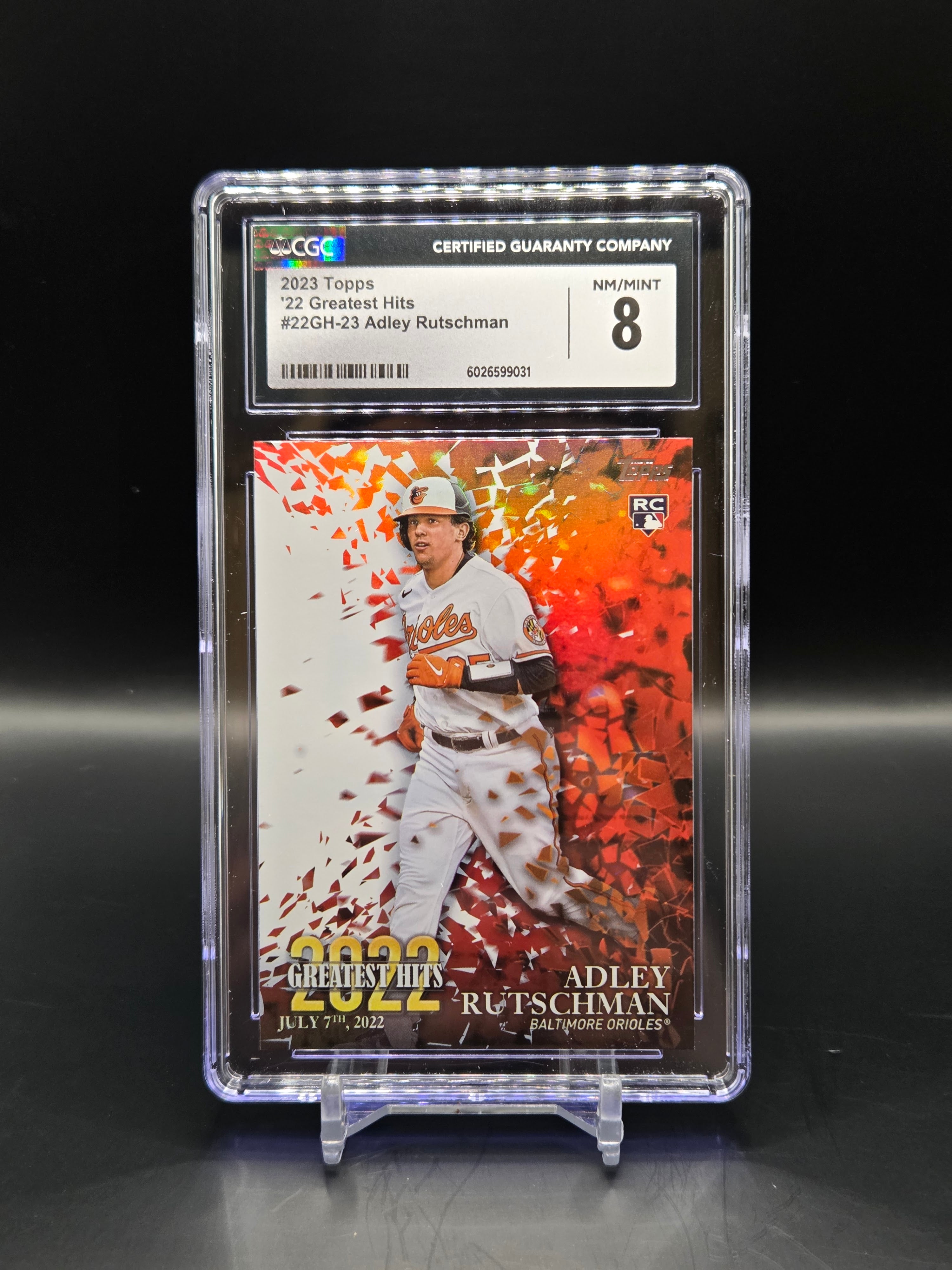 Adley Rutschman RC Topps Update Greatest Hits #22GH-23 Orioles - CGC 8 image 0