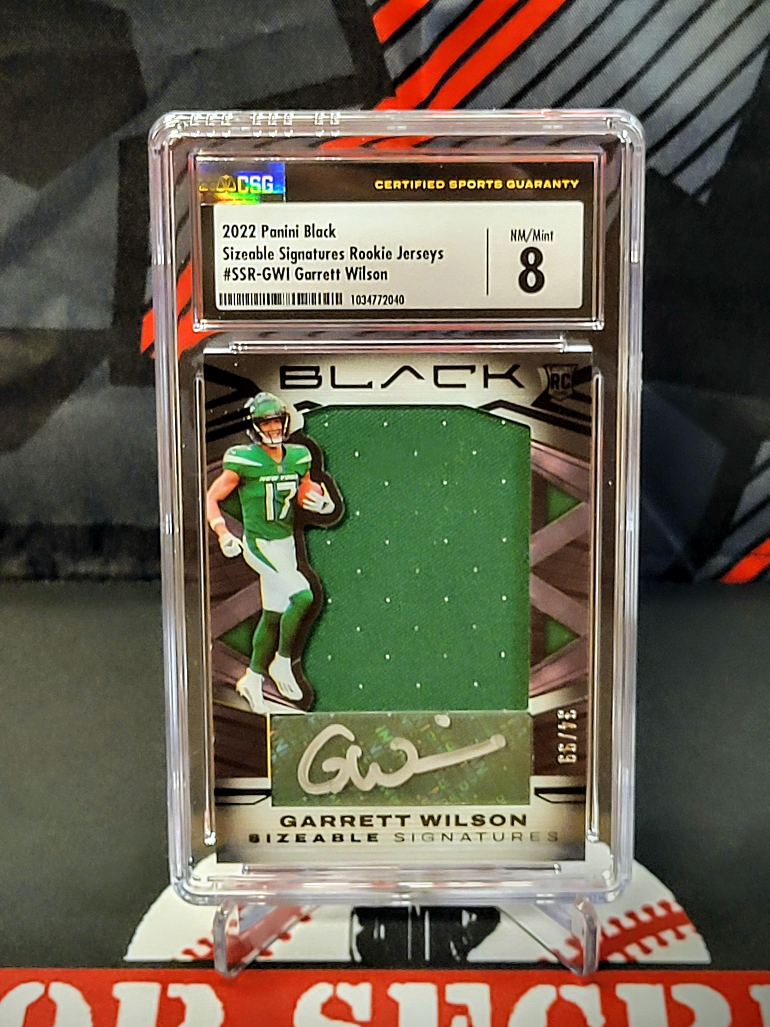 Garrett Wilson Jets BLACK Sizable Signatures RPA /99 #SSR-GWI - CSG 8 image 0