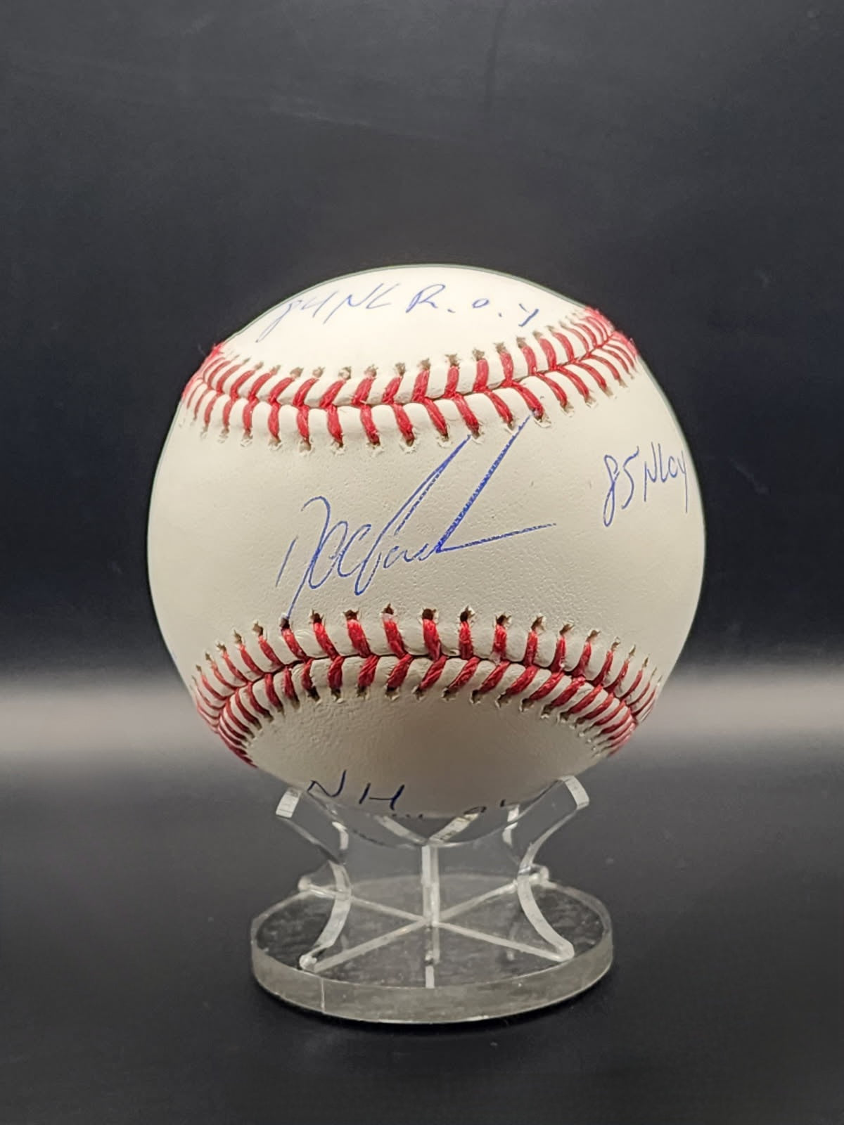 Dwight "Doc" Gooden NY Mets/Yankees Signed OMLB Baseball w/ 4 Inscriptions image 0