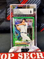 Riley Greene Tigers 2021 Bowman Chrome Prospect Green Shimmer /99 Graded - CSG 9 image 0