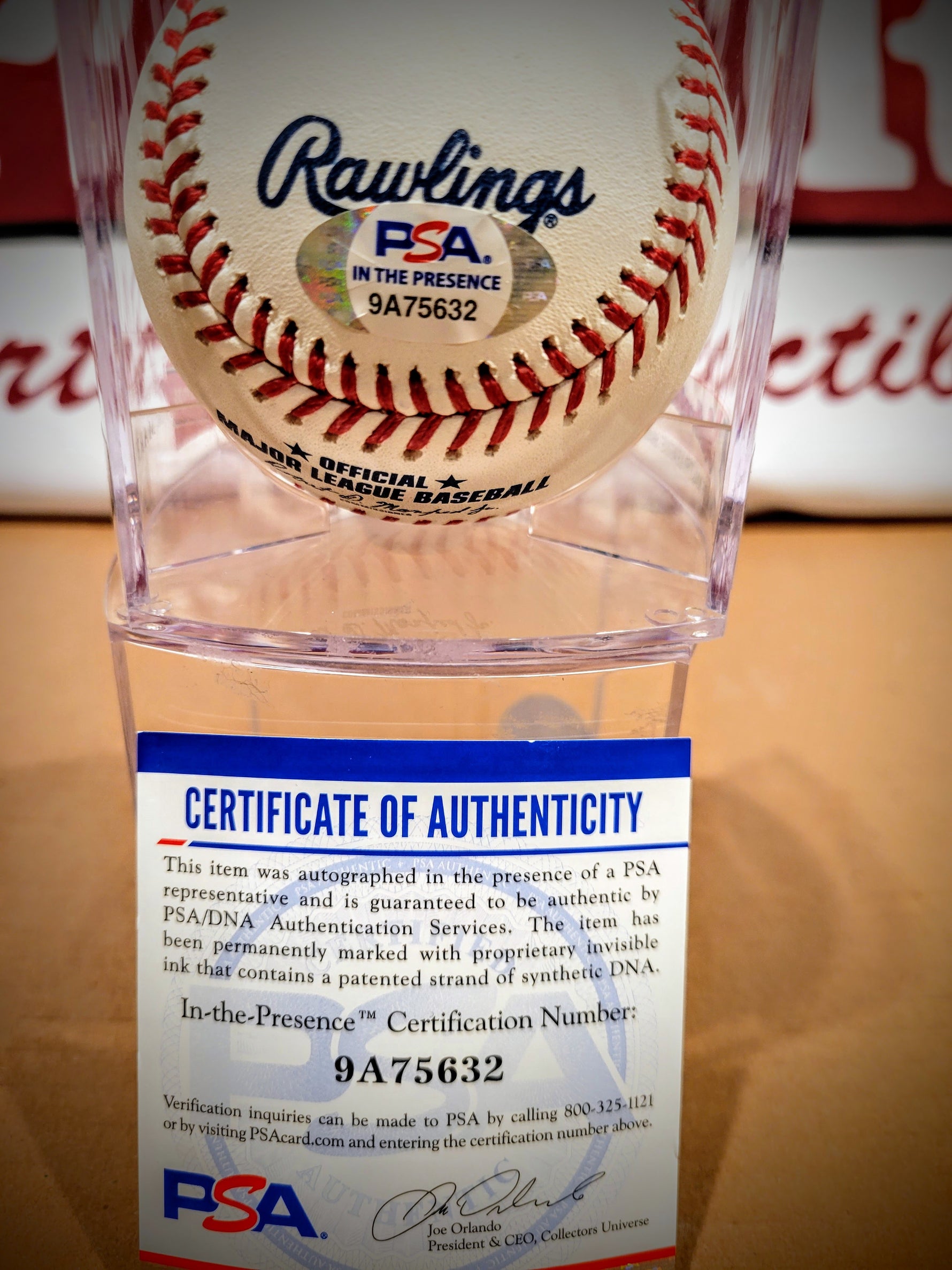Bernie Williams Signed OMLB - Yankees image 1