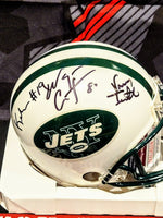 Vinny Testaverde/Wayne Chrebet/ Keyshawn Johnson Jets Triplets Mini Helmet image 1
