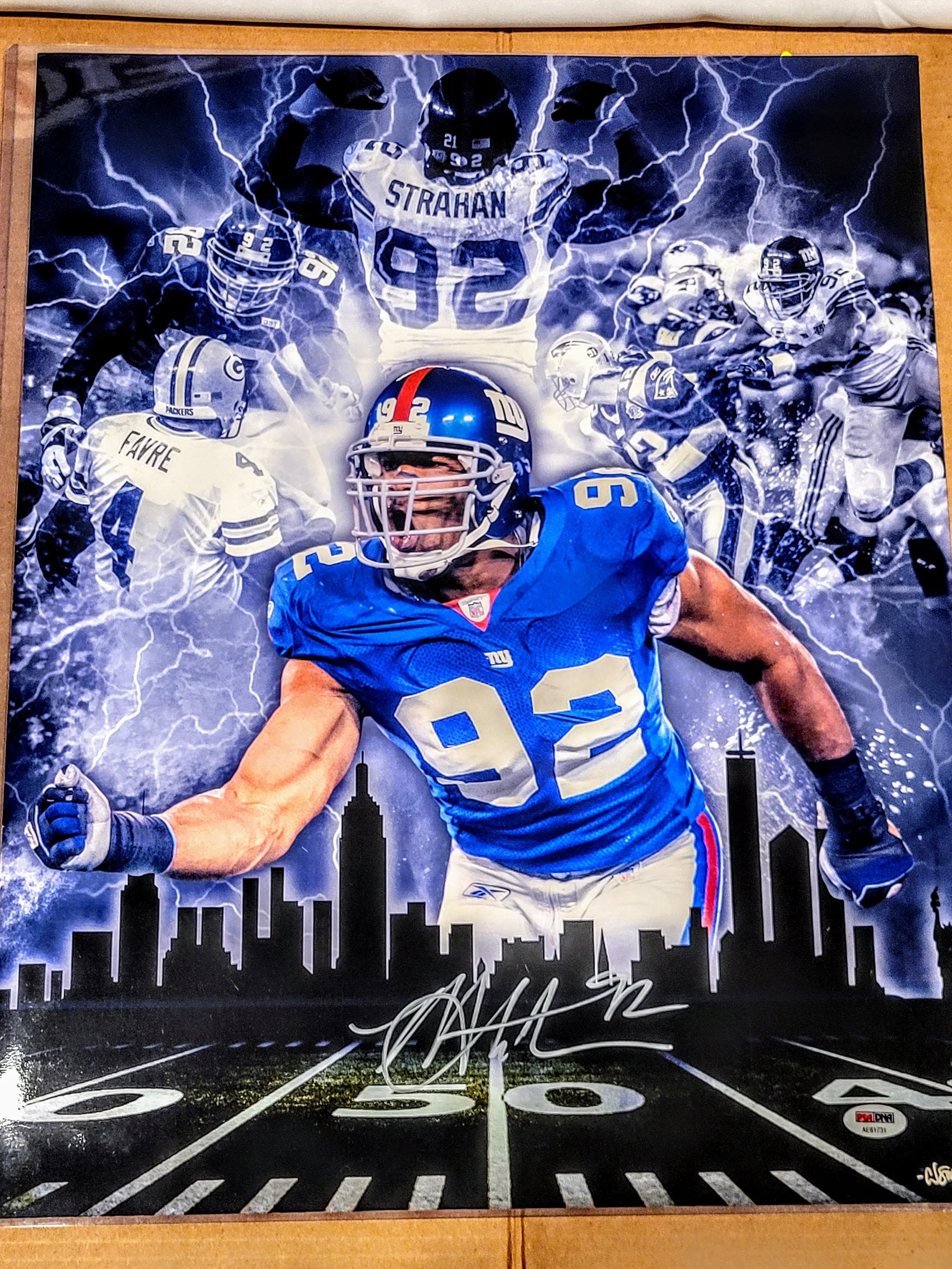 Michael Strahan NY Giants Signed 16x20 Photo image 0