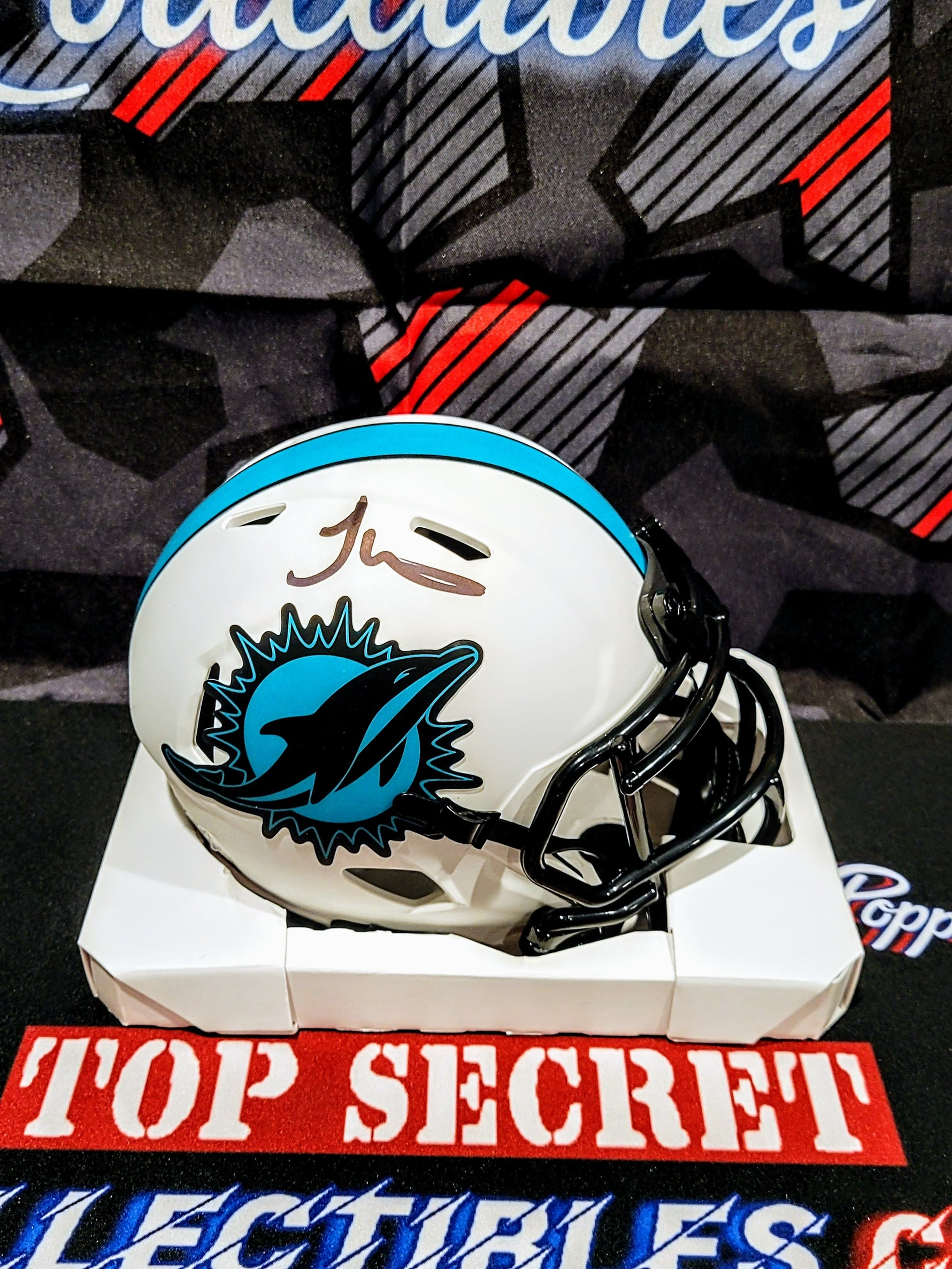 Tyreek Hill Signed Lunar Eclipse Miami Dolphins Mini Helmet image 1