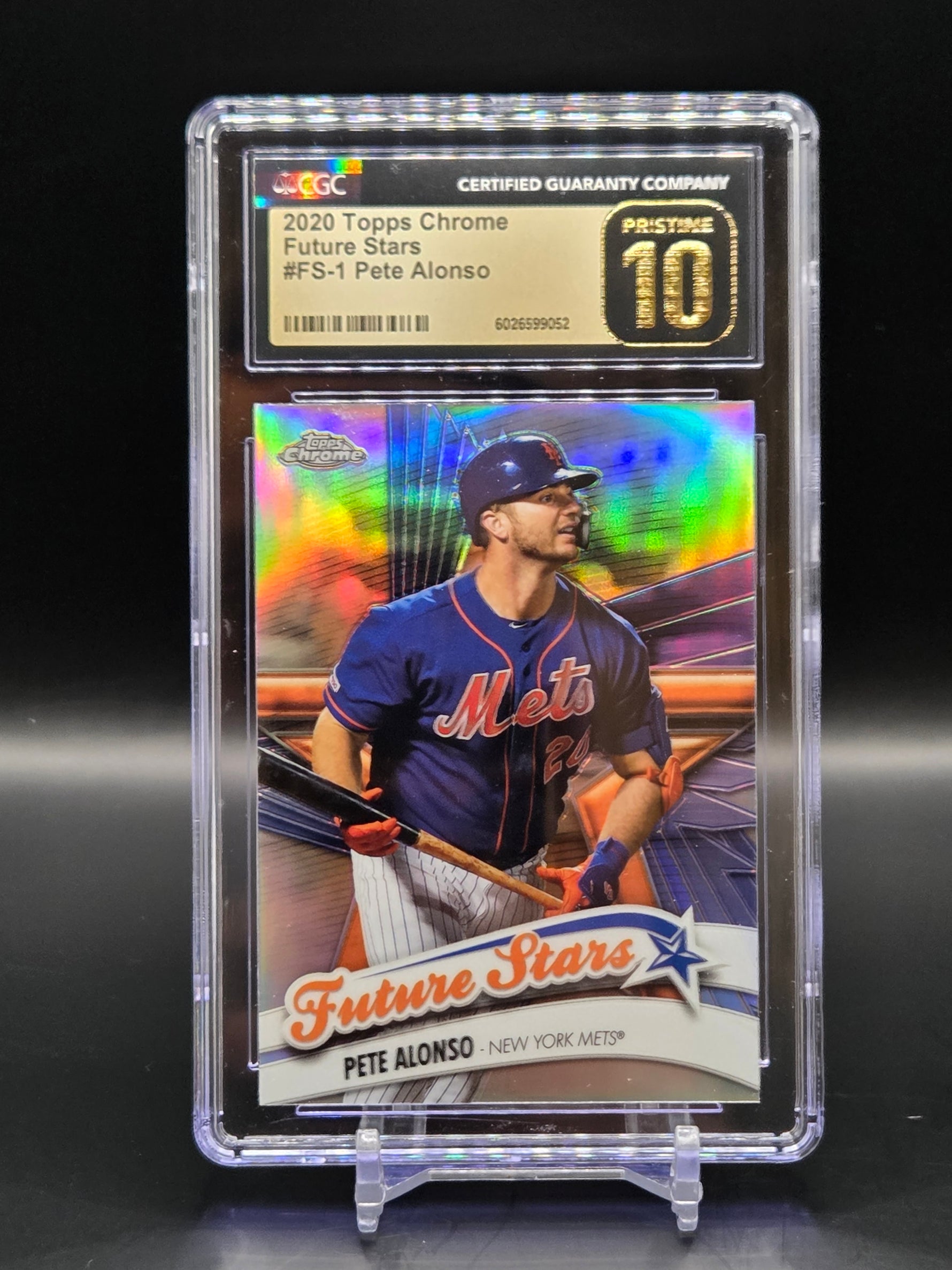 Pete Alonso NY Mets 2020 Topps Chrome Future Stars #FS-1 - Graded 10 PRISTINE image 0
