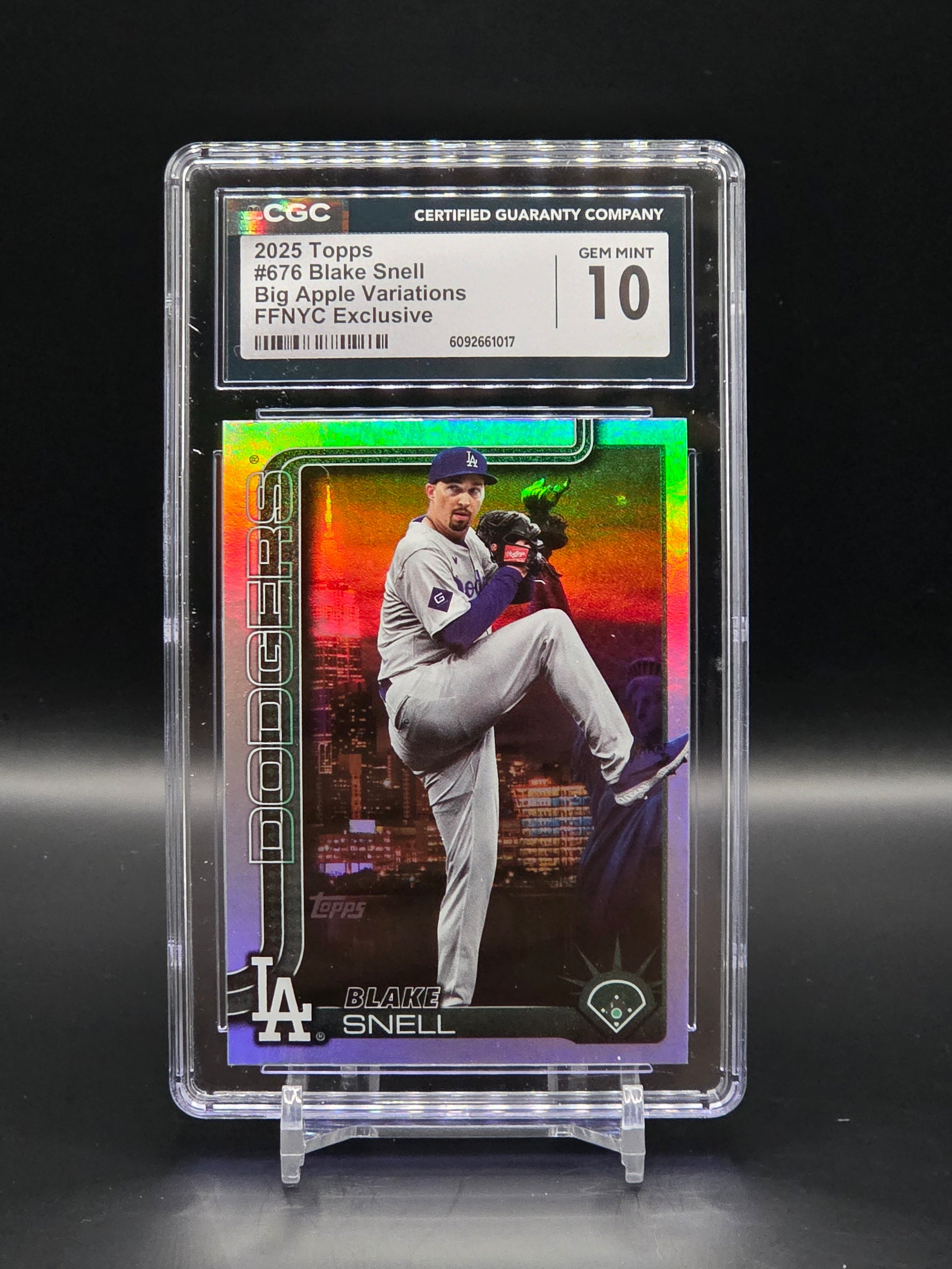 Blake Snell Big Apple Variation #676 Topps FFNYC  - LA Dodgers: CGC 10 image 0