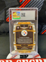 Najee Harris Steelers Select #53 Green/Yellow Die Cut Graded - CSG 9 image 1