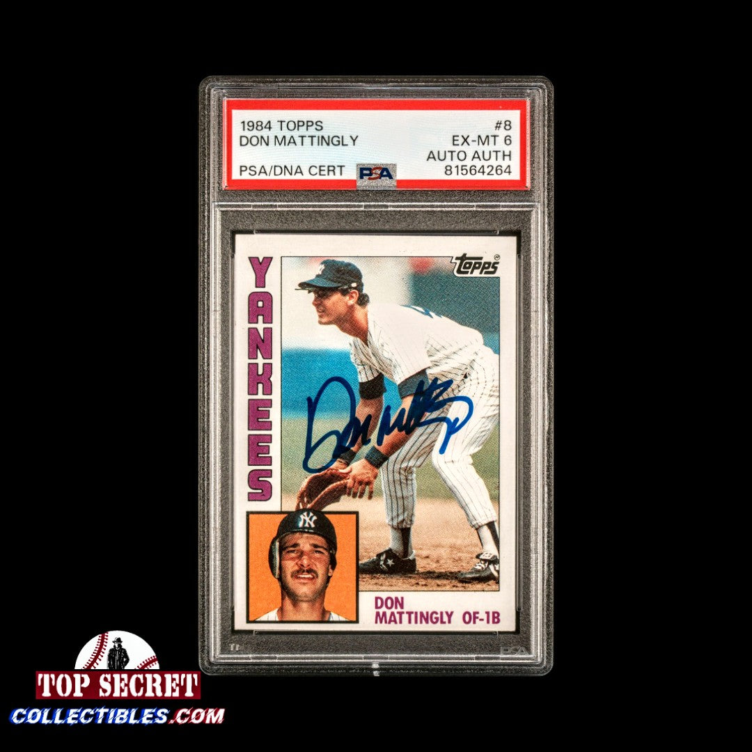 1984 Don Mattingly Yankees Topps Rookie #8 AUTO Graded - PSA image 0