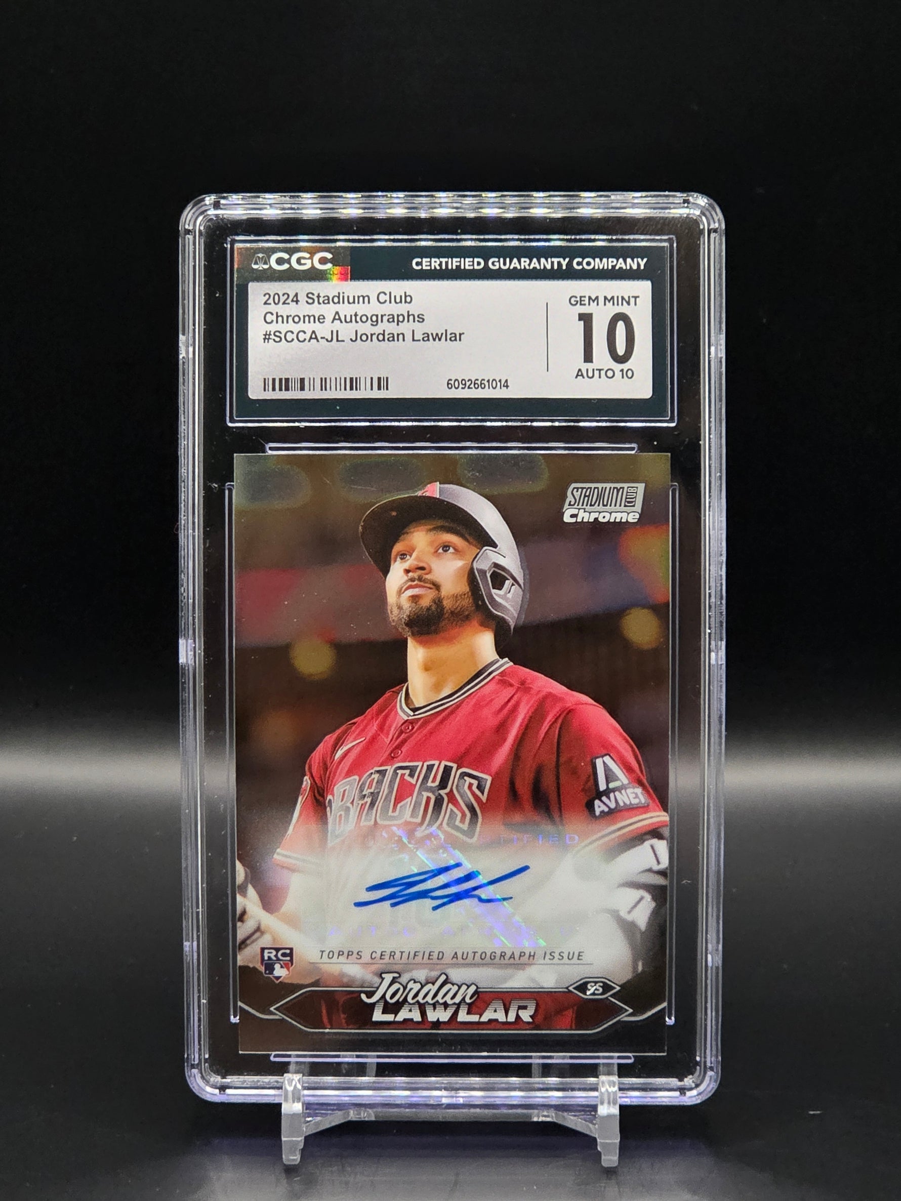 Jordan Lawlar 2024 Topps Stadium Club Chrome RC #SCCA-JL - Diamondbacks: CGC 10 image 0