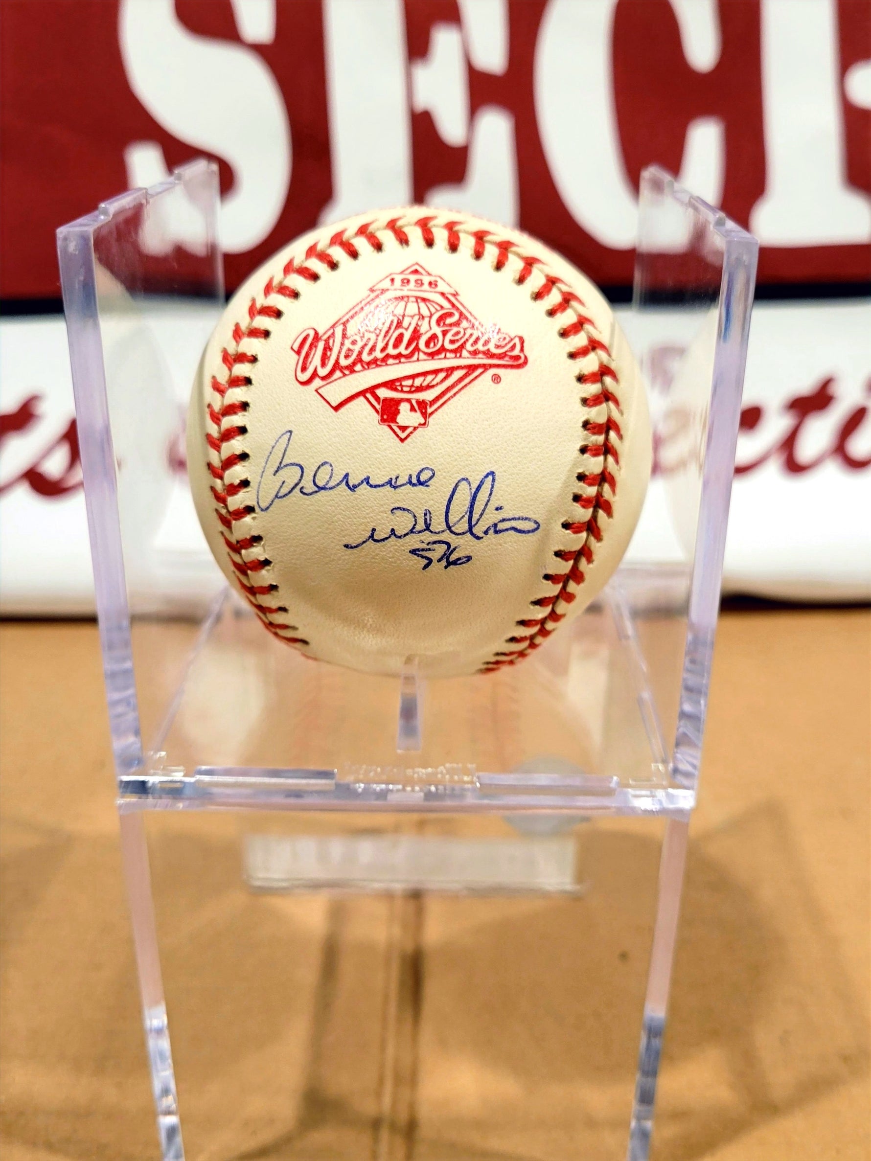 Bernie Williams 1996 World Series OMLB image 0