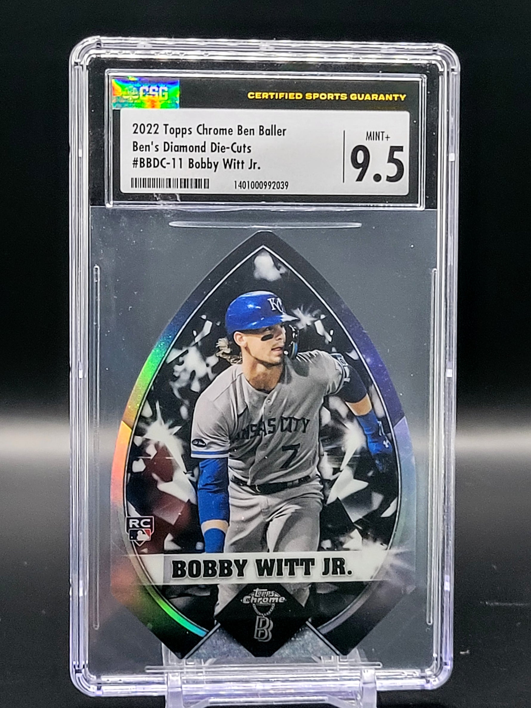 Bobby Witt Jr RC 2022 Topps Chrome Ben Baller Die-Cut #BBDC-11 - Royals CSG 9.5 image 0