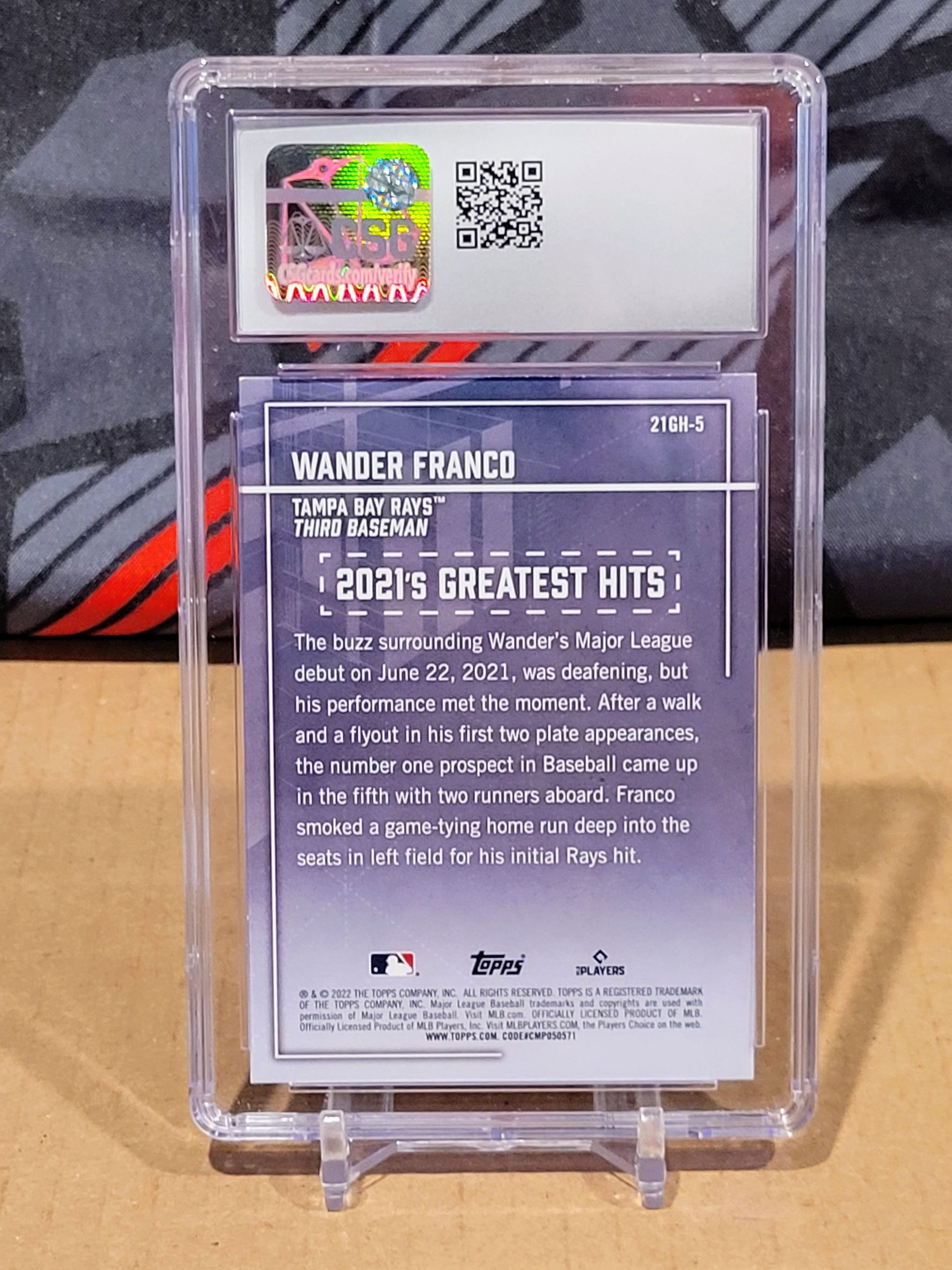 Wander Franco Rays Topps Greatest Hits RC - CSG 9.5 image 1