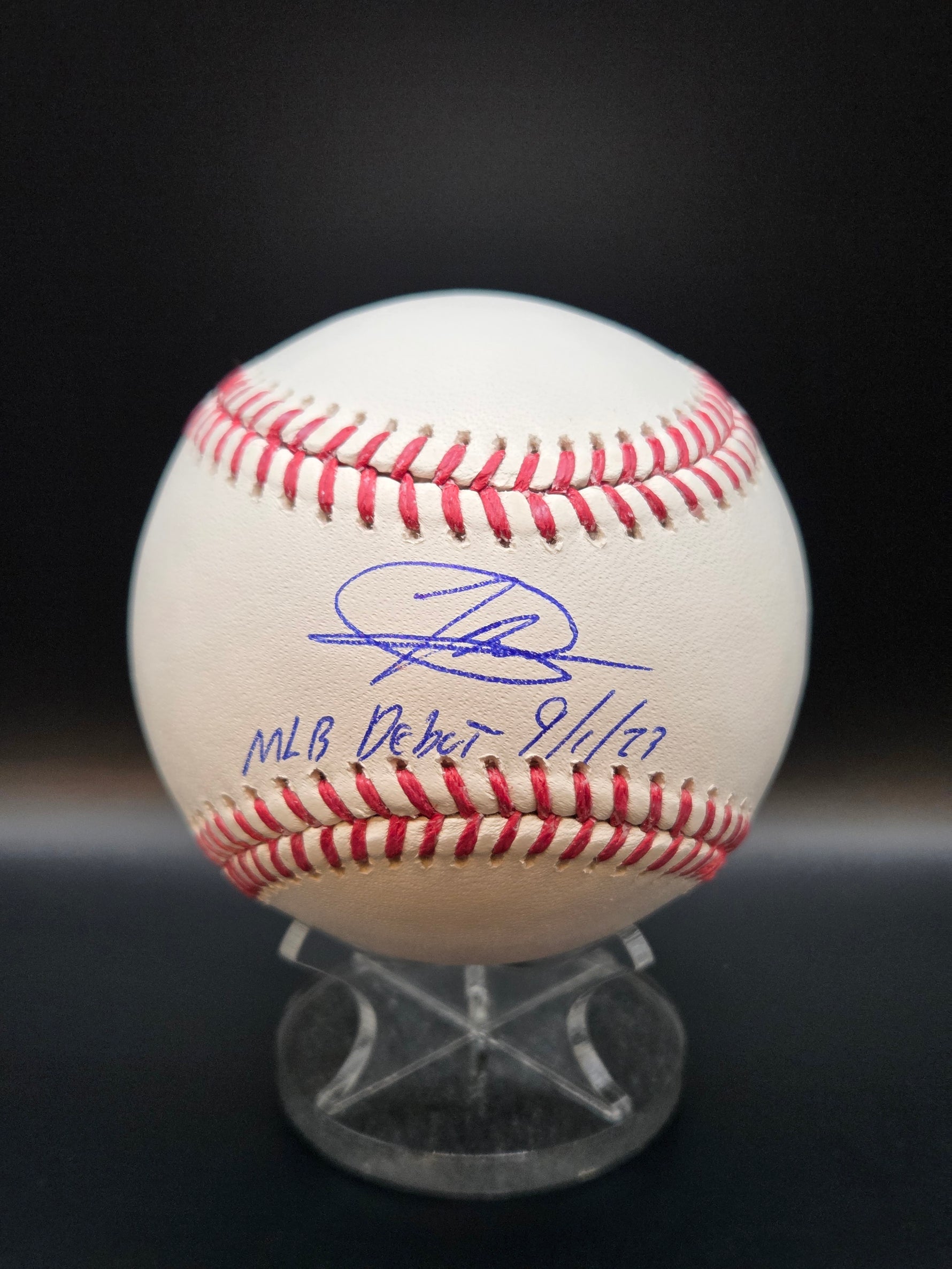 Jasson Dominguez NY Yankees Signed/Auto OMLB Baseball w/ MLB Debut Inscription image 0