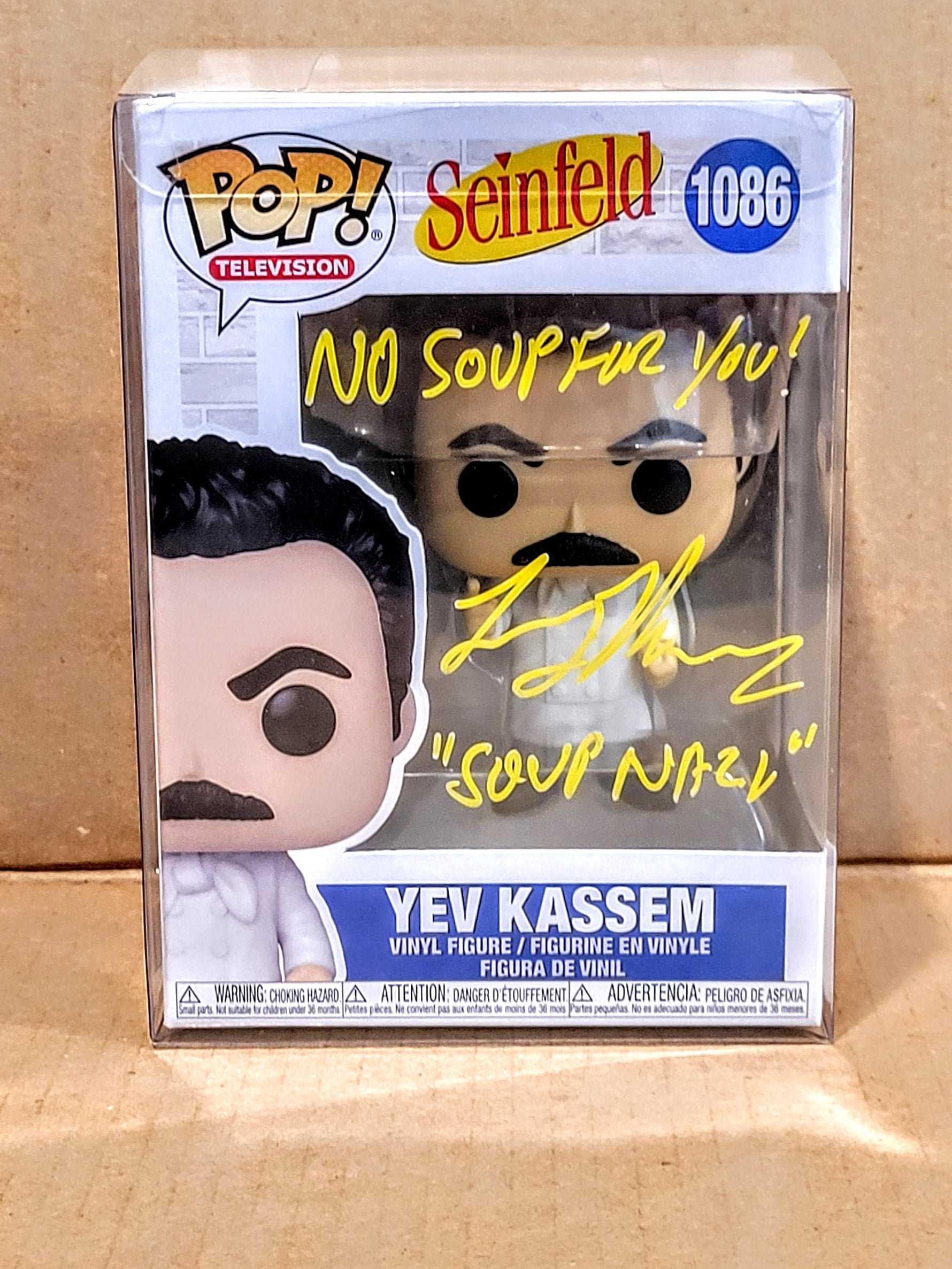 Larry Thomas - Yev Kassem Seinfeld "Soup Nazi" Signed Funko POP! image 0