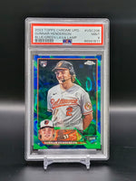 Gunnar Henderson RC Topps Chrome #USC208 Blue/Green Lava Lamp /125 Orioles PSA 9 image 0
