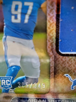 Aidan Hutchinson Lions #NGJ-JH Certified Bronze Patch /349 Graded - CSG 9.5 image 1
