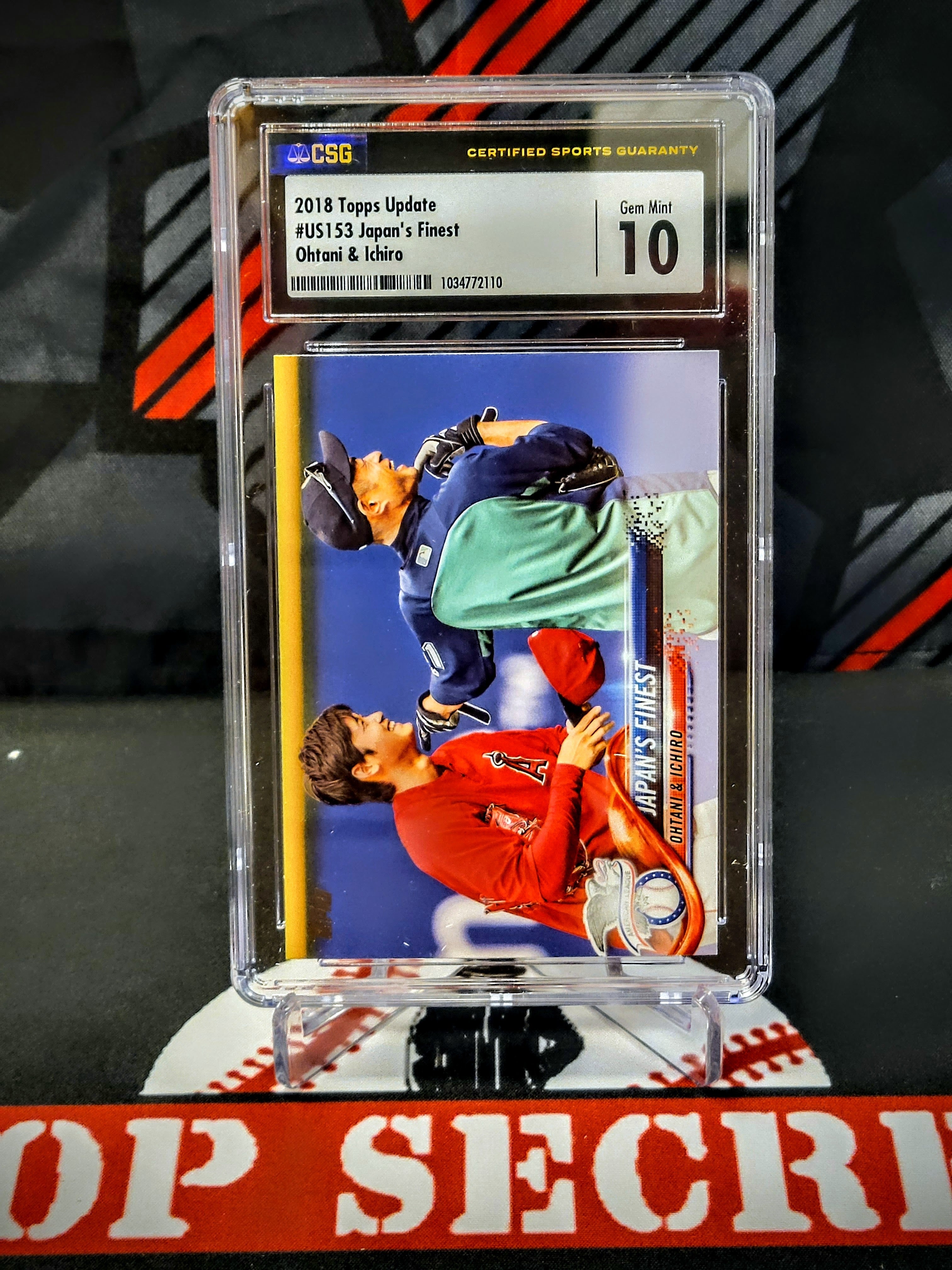 Shohei Ohtani/Ichiro 2018 RC Topps Update Japans Finest Graded - CSG 10 image 0