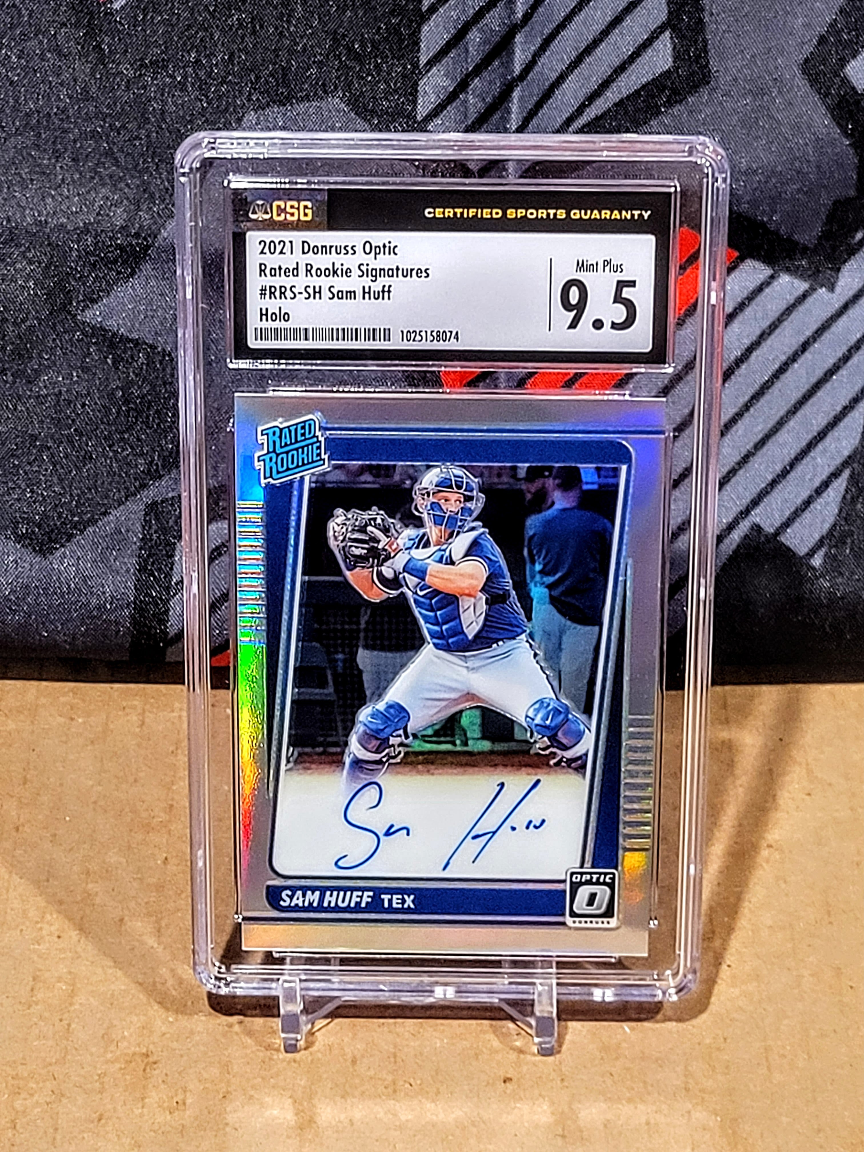Sam Huff Optic Rated Rookie RC AUTO Holo - CSG 9.5 image 0