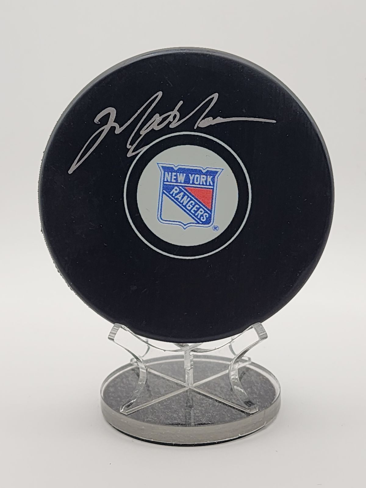 Mark Messier Signed NY Rangers Puck - Steiner COA image 0