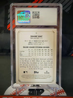 Shane Baz Rays RC 2022 Bowman Platinum Ice Graded - CSG 9.5 image 1
