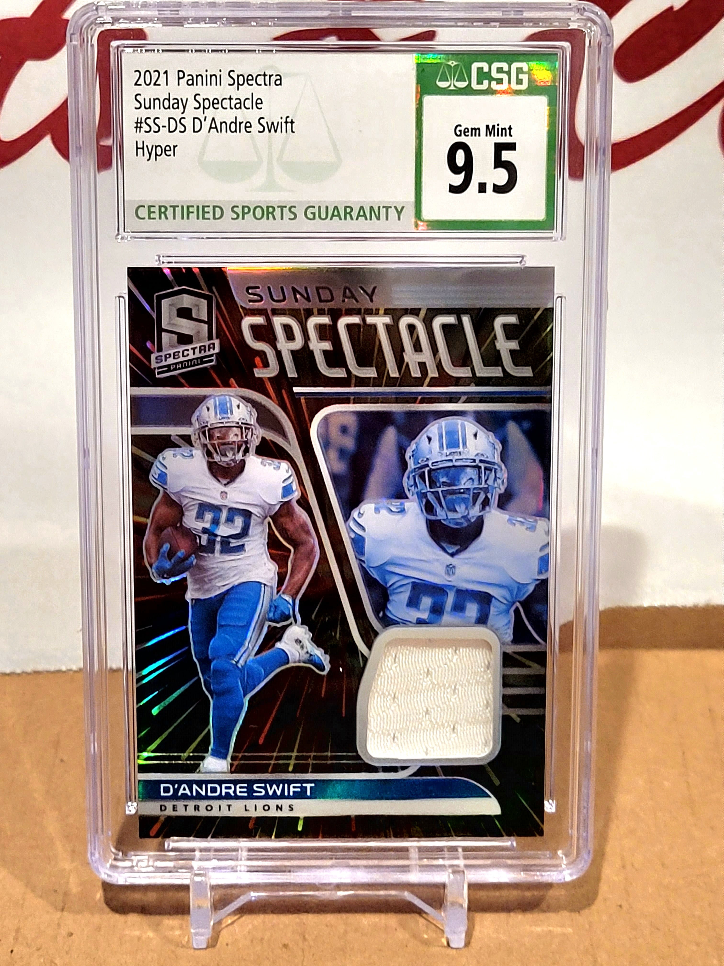 De'Andre Swift Spectra Sunday Spectacle Hyper /75 - CSG 9.5 image 0