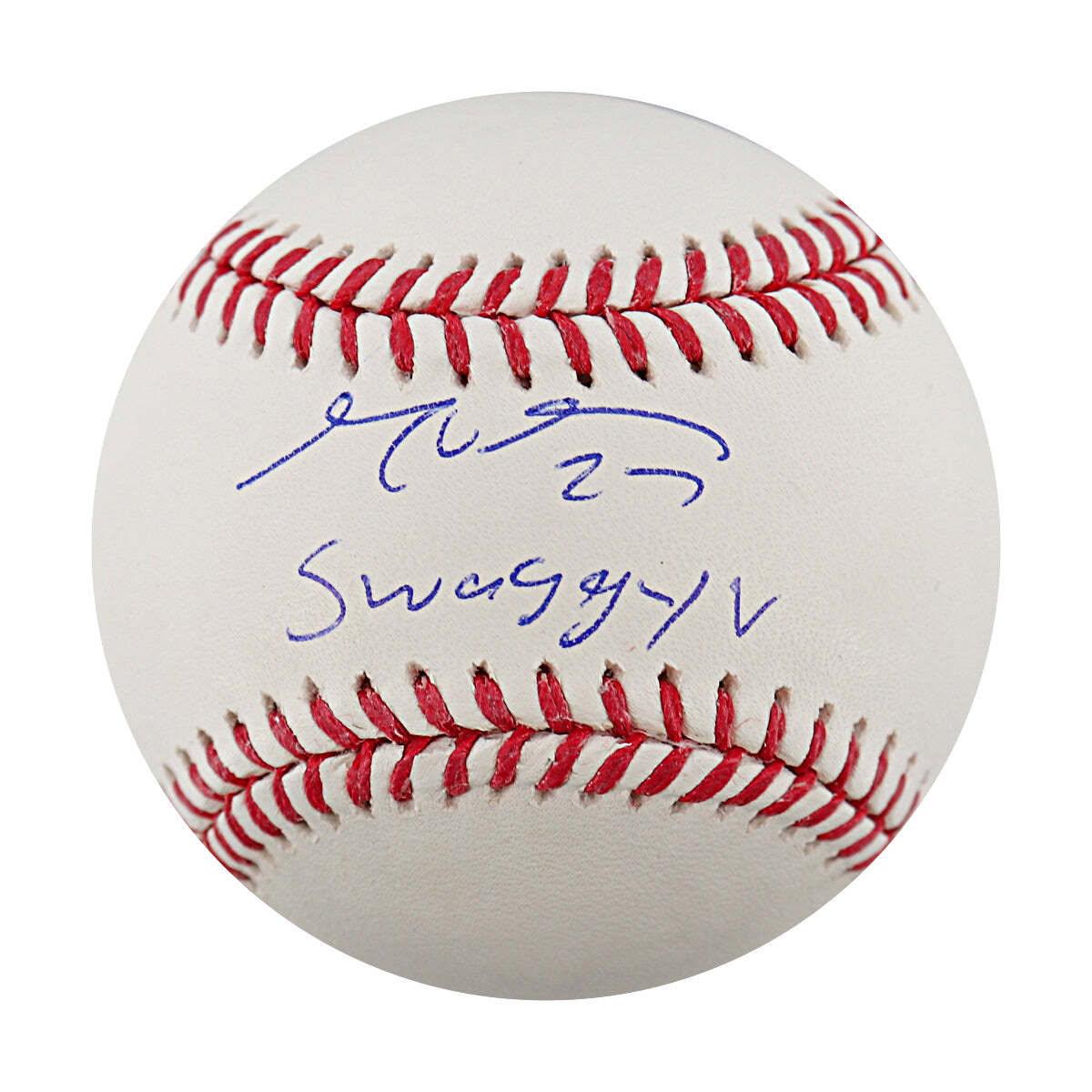 Mark Vientos AUTO/Signed OMLB Baseball with Swaggy V Inscription - New York Mets image 0