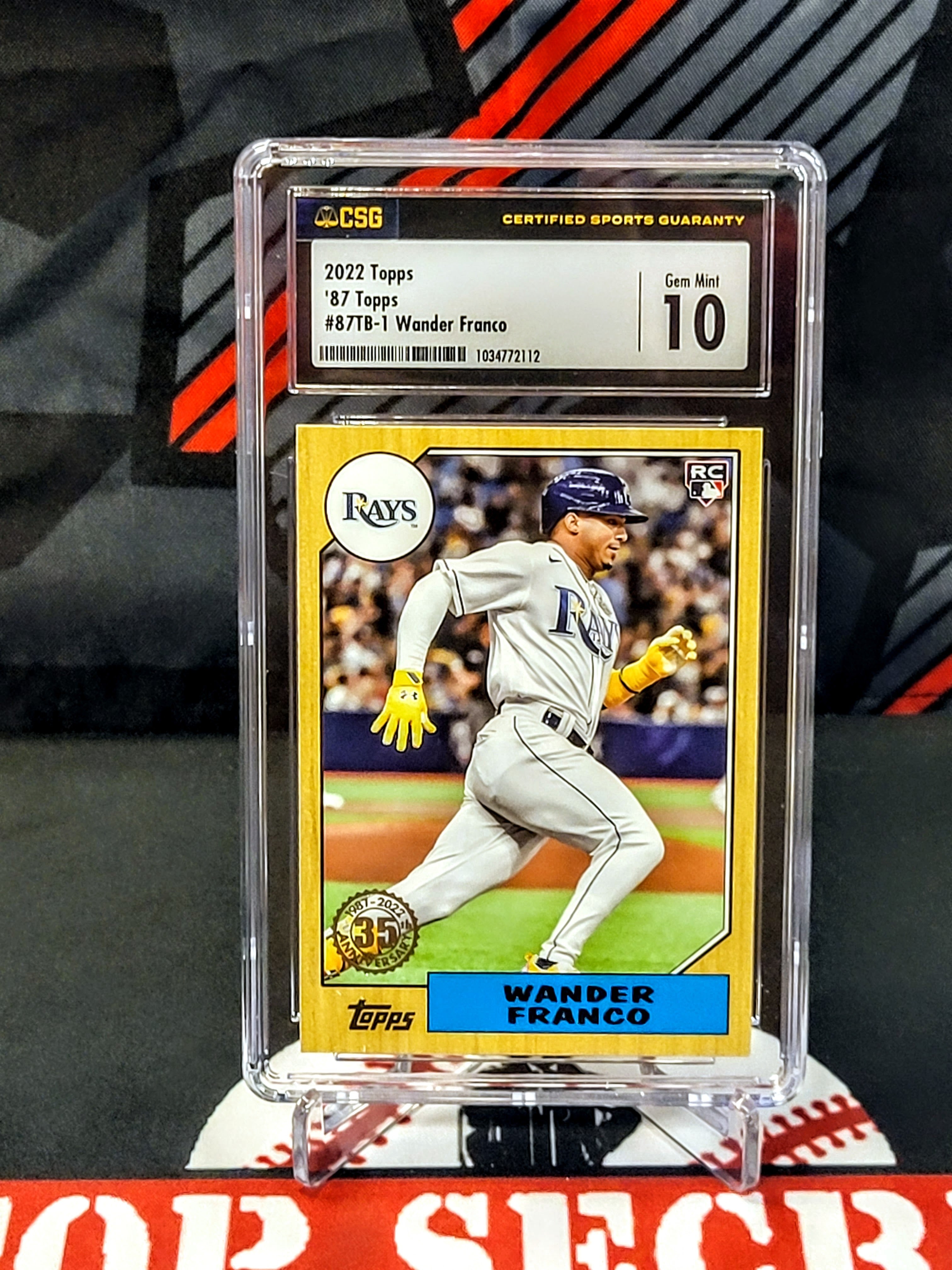 Wander Franco Rays 2022 Topps '87 Graded - CSG 10 image 0
