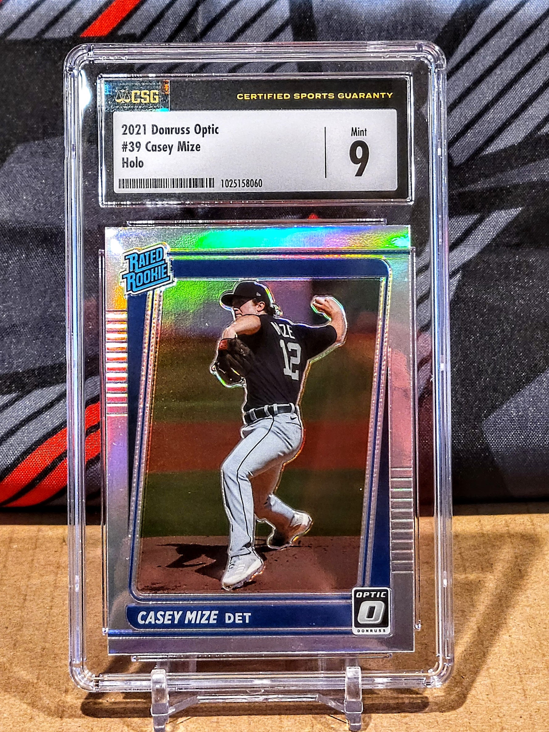Casey Mize Tigers Holo RC - Donruss Optic Rated Rookie  - CSG 9 image 0