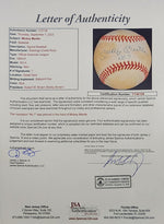 MIckey Mantle Signed OMLB Baseball with No. 7 Inscription - Yankees image 1