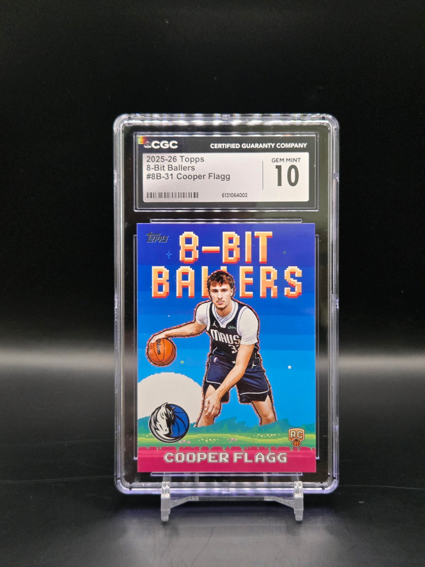 Cooper Flagg Topps 2025-26 #8B-31 8-Bit Ballers Dallas Mavericks - Graded CGC 10