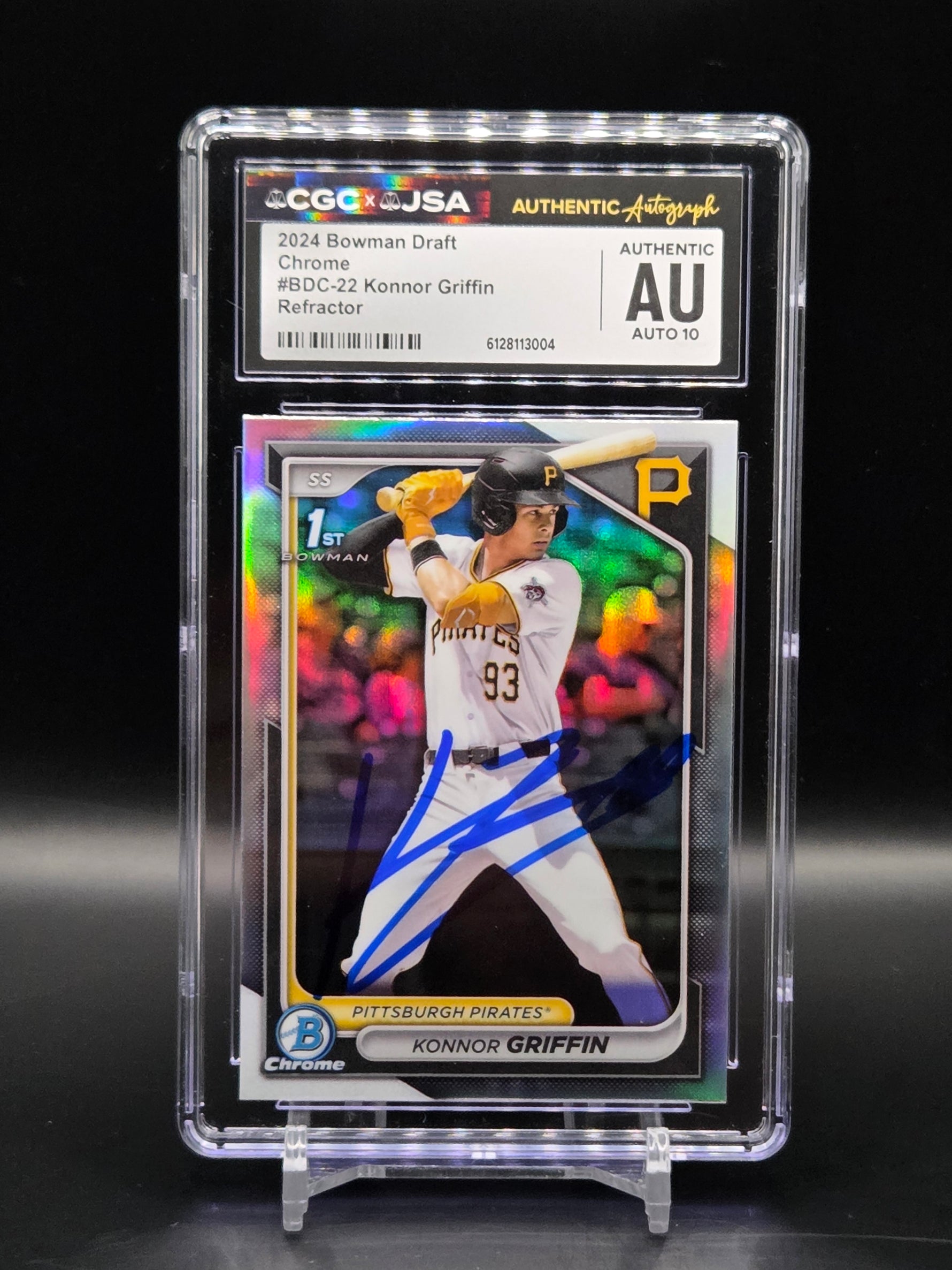 Konnor Griffin 2024 1st Bowman Chrome Refractor AUTO BCP-22 PIT Pirates- CGC/JSA Auto 10