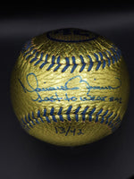 Mariano Rivera Signed RARE Limited Edition GOLD Baseball /42 - Last to Wear 42 Inscription