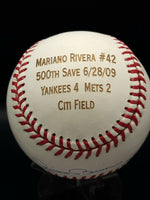 Mariano Rivera Signed Limited Edition Lazer Etched 500th Save Baseball /500