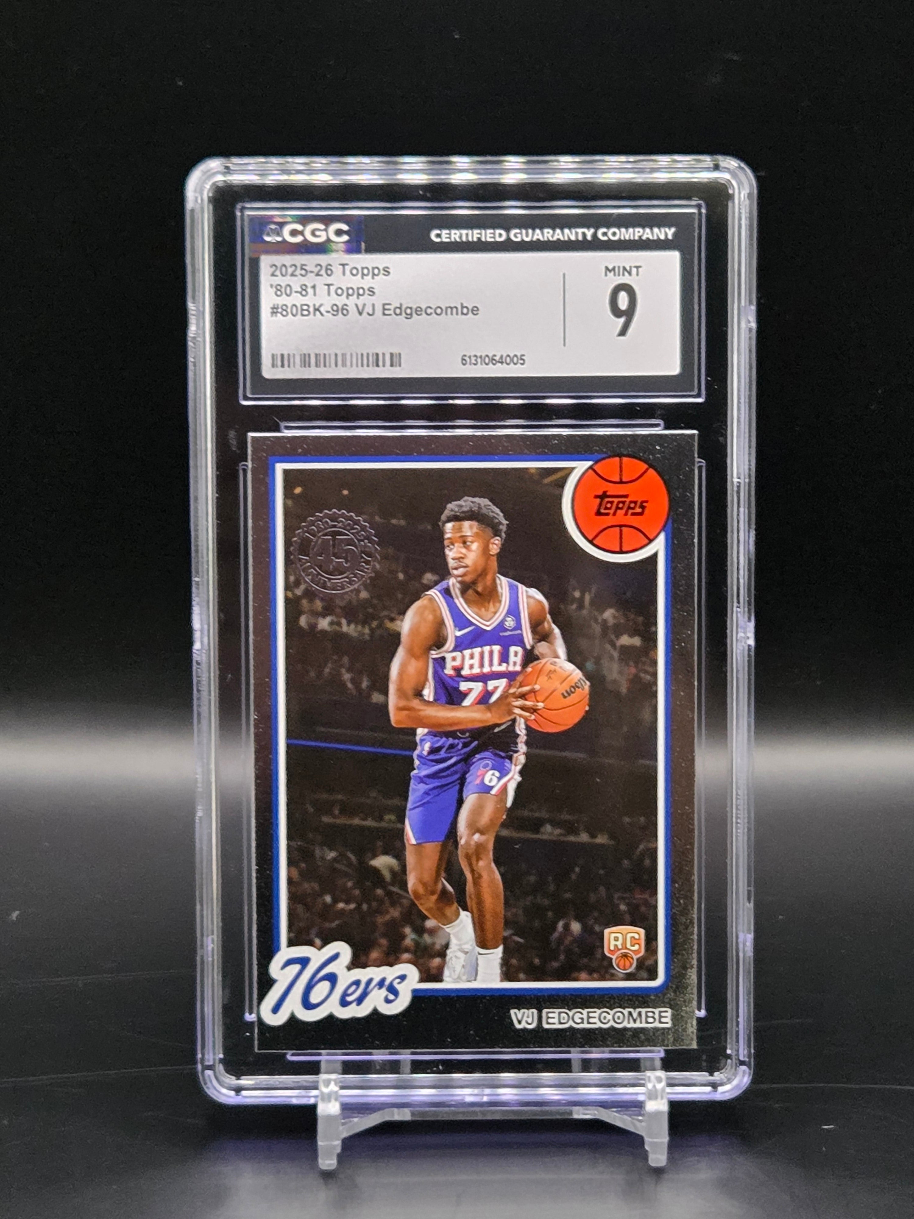 VJ Edgecombe Topps 2025-26 #80BK-96 35th Anniversary Philadelphia 76ers - Graded CGC 9