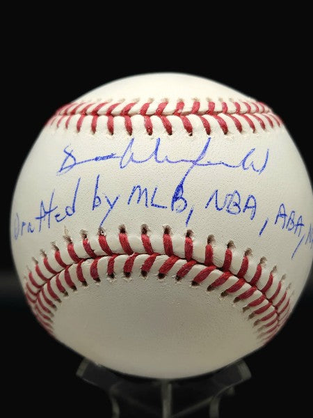 Dave Winfield Signed OMLB Baseball with Inscription - "Drafted by MLB, NBA, ABA, NFL"