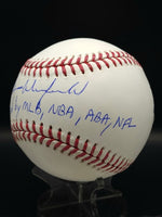 Dave Winfield Signed OMLB Baseball with Inscription - "Drafted by MLB, NBA, ABA, NFL"