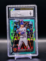 Pete Alonso Mets 2022 Bowman Chrome #11 Aqua RayWave Refractor /199 Graded CSG 9 image 0