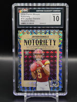 Jayden Daniels 2024 Mosaic Notoriety RC #19 Reactive Blue /99 Commanders: CGC 10 image 0